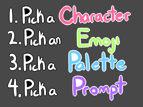 asagurble: so i saw a lot of people doing joint emoji and palette challenges and it looked cool so i