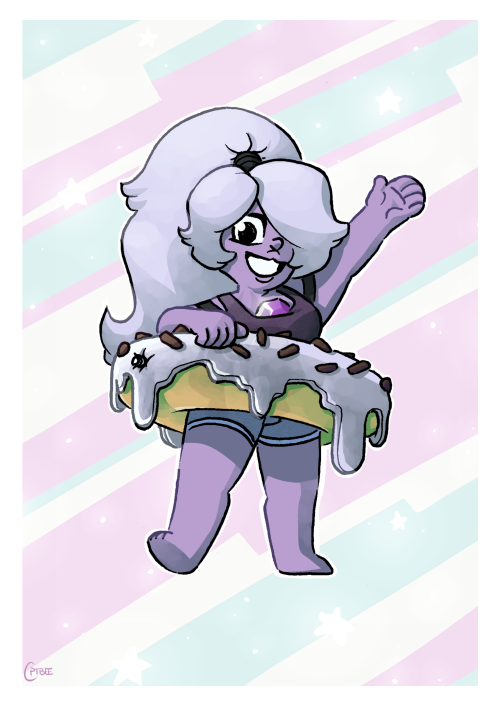 cptnbeeart:  I present the Steven Universe crew in doughnut floaties, each with their own unique flavor!I’ll be selling these as prints and bookmarks at Nadeshicon and other future conventions near Quebec. I also plan on writing the recipe to each of