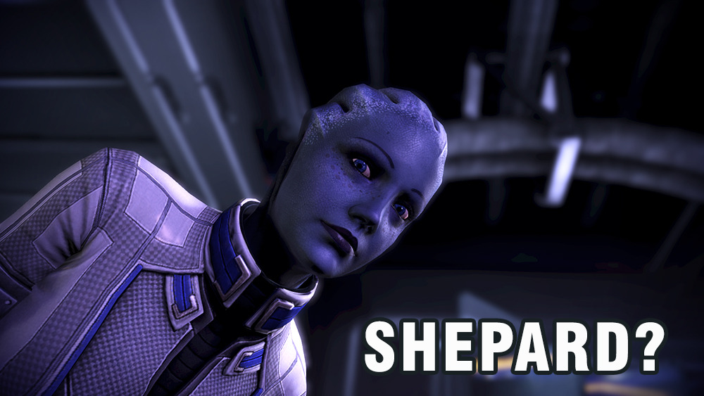 geekearth:  Liara   Shepard: The BIG Question (Mass Effect)  This is gold