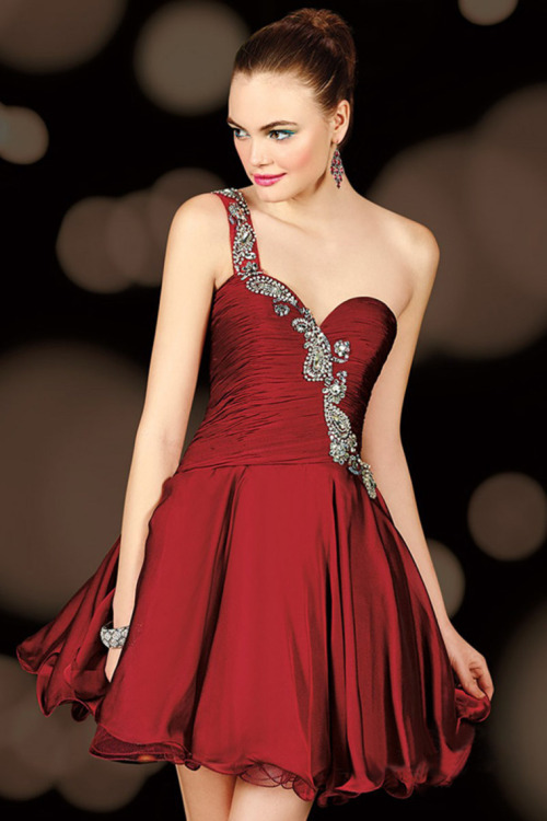 One shoulder formal dress