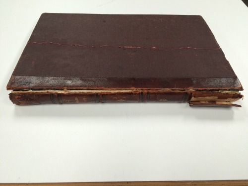 ndpreservation:Remember this book, a.k.a “Crunchy,” or, “Ouch”? During an unfortunate compact shelvi