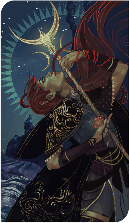 wifihunters:moon tarot commission for @kieruh of their surana ♥