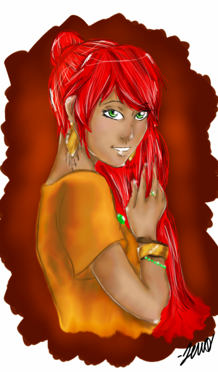 I colored xlthuathopec’s Pyrrha request Look at that Amazon queen~