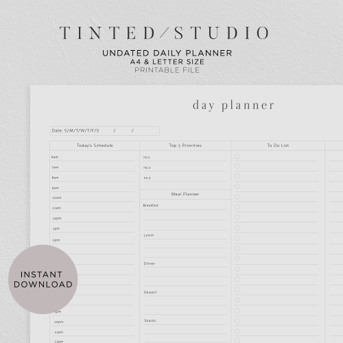 Undated Day Planner