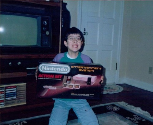 isquirtmilkfrommyeye:  The Nintendo systems have changed, but the excitement has remained the same through generations.  magic of childhood + nintendo