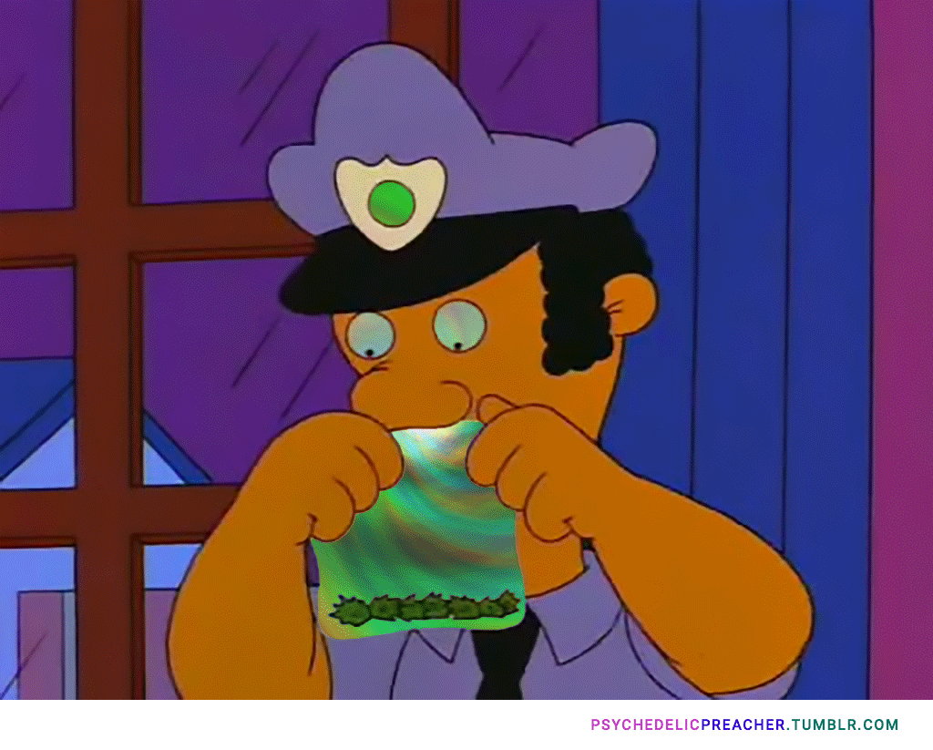 Psychedelic Preacher — Simpsons Police smelling weed Animated by...