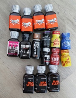 poppersniff: colebearoz:   ehguyz:  nederlandspigoink:   Let the games begin…   #poppers #huffing   Excellent selection!  Great fuel !   Total Pop-Fection 