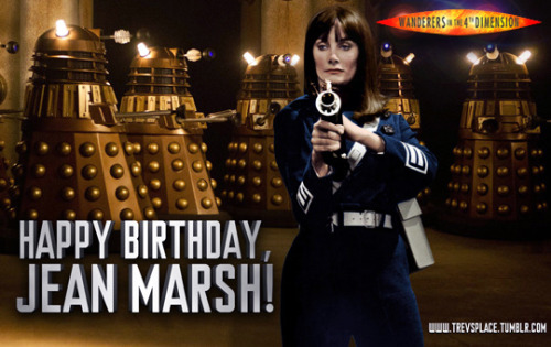 Happy 84th birthday to veteran Doctor Who actress Jean Marsh. Jean played Lady Joanna in The Crusade