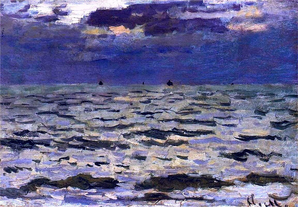 huariqueje:  Seascape  -  Claude Monet 1866  Impresssionism