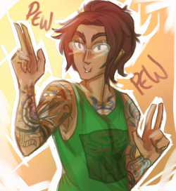 skysoaring:  non binary hanji zoe appreciation post pew pew 