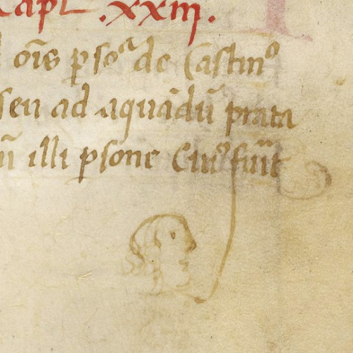 The scribe of Ms. Codex 50 is a real pro at decorating letters in unexpected ways! Here are two face