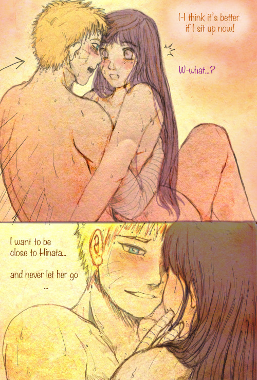 onemerryjester:  “Hinata On Top”(Because I find it adorable if Naruto encourages her to take the lead ^^ ) Okay kids, here is my first attempt at some Naruhina smut. More fluffy smut. Have some hair porn too.   Read from LEFT to RIGHT. This took