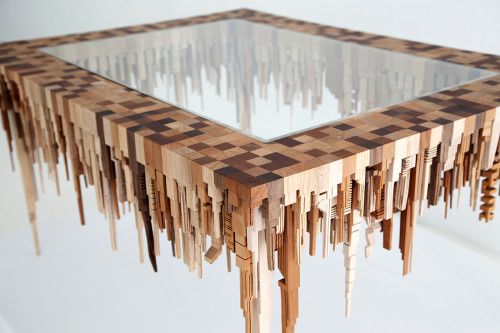 asylum-art:  Wooden Cityscapes Sculpted by James McNabb Furniture-maker-turned-sculptor James McNabb  just opened a new exhibition of work titled Metros at Robert Fontaine Gallery in Miami. Like other miniature cityscapes we’ve featured in the past,