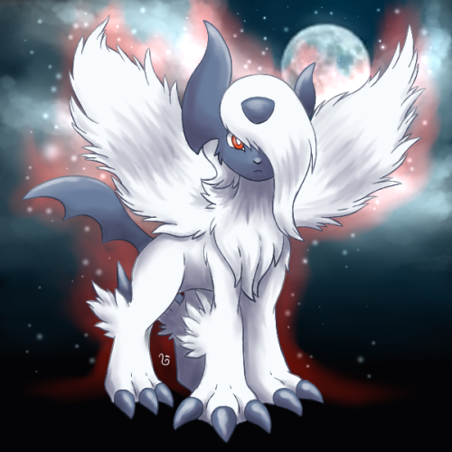  A dark night, a set of white fur coats…Say hello to the dark, but not evil Mega Absol from I