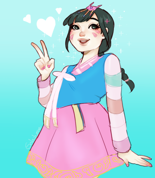 solaihzie:I am super excited for D.va’s new skin so i had to doodle it!! 