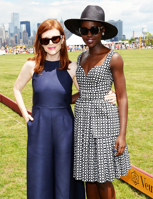 :Julianne Moore and Lupita Nyong’o attend the seventh annual Veuve Clicquot Polo Classic in Liberty 