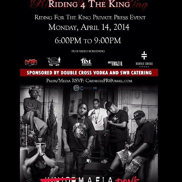 “by @carnegiepr "📢📢📢 Press/Media we cordially invite you to join @mafiadons_ @lilcease @blake_c_ @bigcitibang @bristalhb_ @ninobrownjm4life @streetcodecos for the private press preview of #RidingForTheKing mixtape, their first project since the...