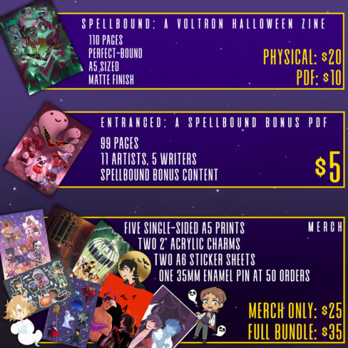 voltronhalloweenzine:   Preorders for Spellbound: A Voltron Halloween Zine      