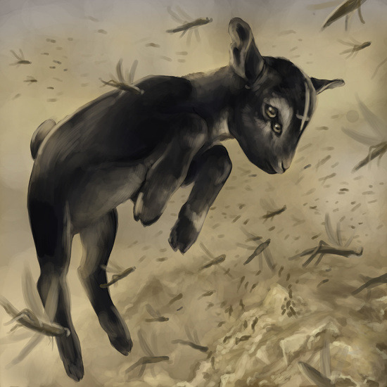 oldladycallowaysghost:  Cute Satanic Goats from Clara Lobsterphone: 1) “Flame”2) “