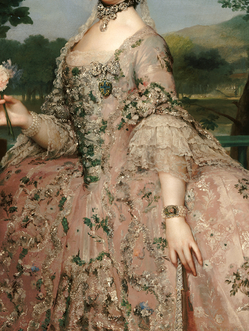 detailsofpaintings:Anton Raphael Mengs, Maria Luisa of Parma (detail)1765