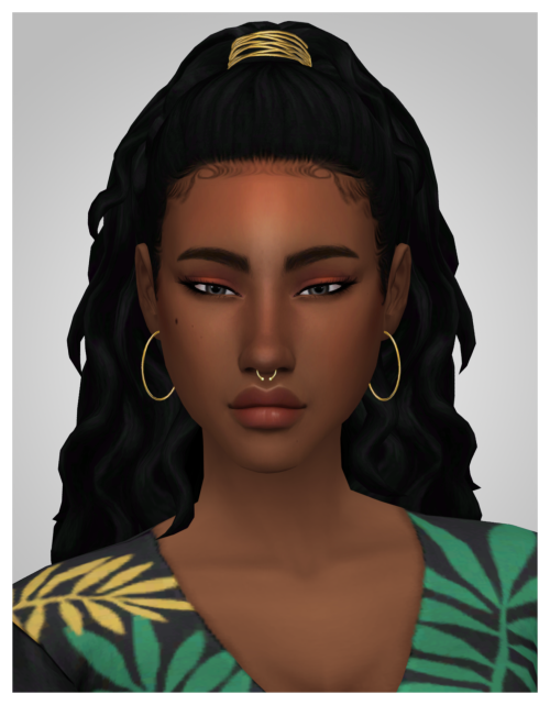 Nayla HairBase Game Compatible Hat CompatibleAll EA swatches using @qwertysims &rsquo;s MAXIS MATCH 