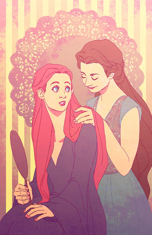 iamacoyfish - Margaery Tyrell and Sansa Stark being friends....