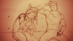 Razingreason:  This Is More How I Imagine Korra As A Mom :-P Taking Her Infant And