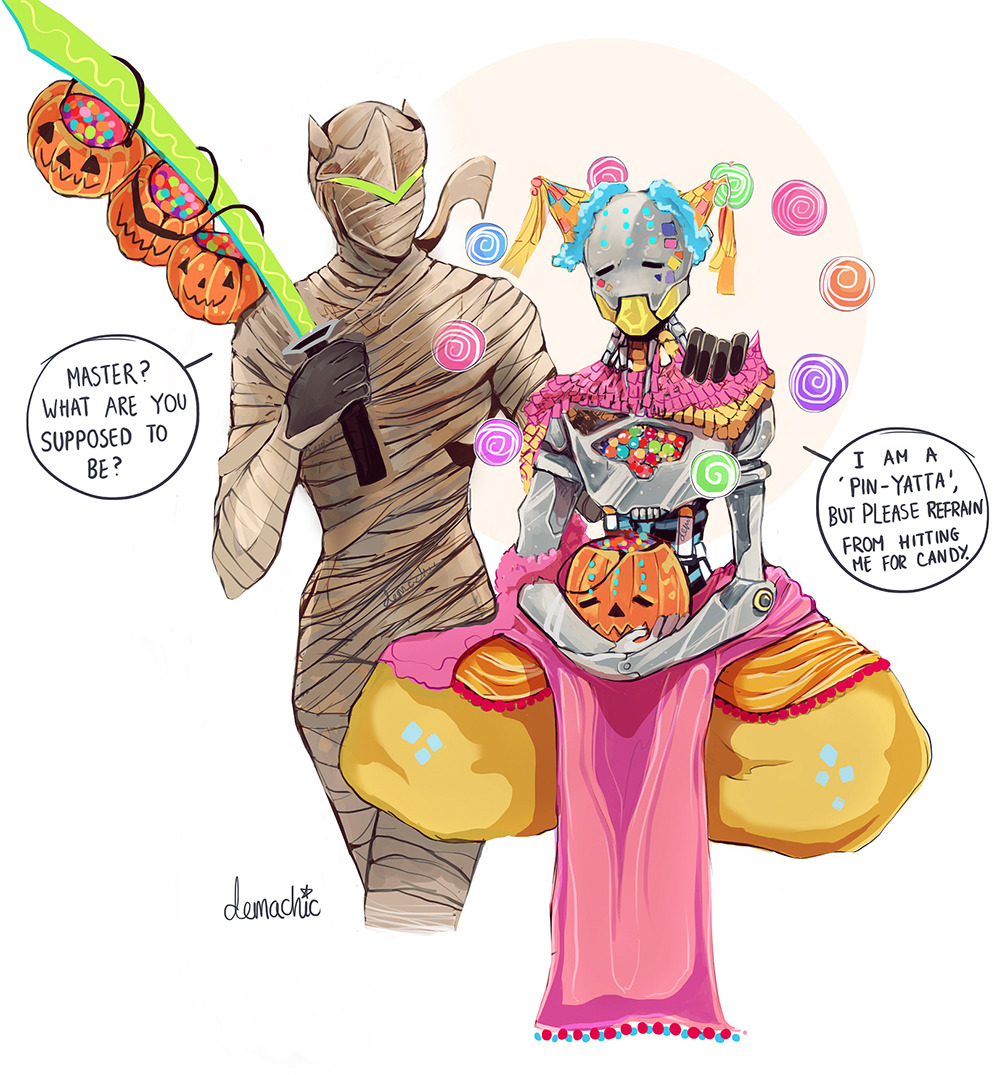 demachic:   (◡‿◡✿) PINYATTA! Something silly for pre-halloween event!! 
