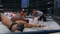 rwfan11:A hot between the legs shot of EC3 from last night episode 9-29-16 of impact wrestling.