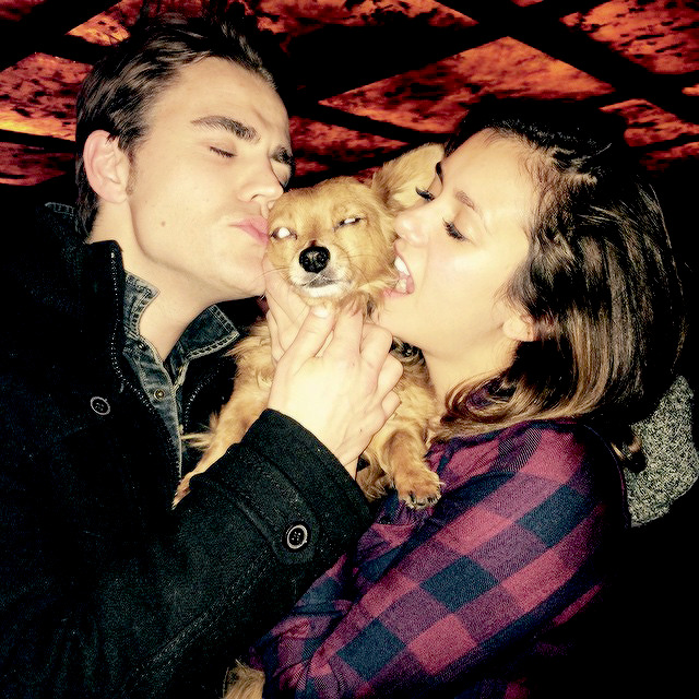 ninadobrevdaily:  @ilizas Vampire Diaries poster with @ninadobrev @paulvedere and