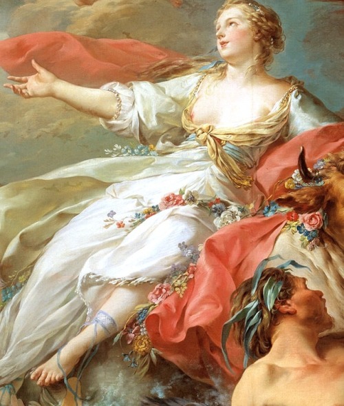 the-garden-of-delights: “The Abduction of Europa” (1750) (detail) by Jean-Baptiste Marie Pierre (171