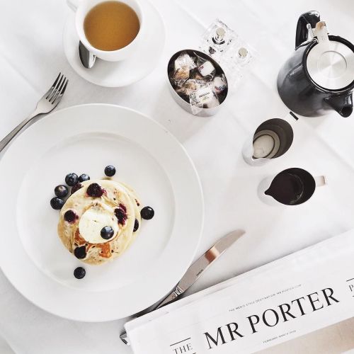 A breakfast fit for a queen this morning over looking the river @mondrianldn #LFW #londonfashionweek by lydiaemillen