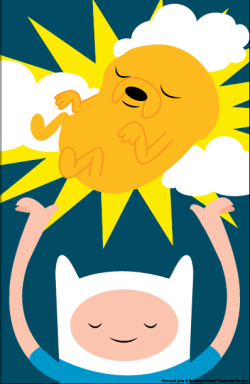 dragoonboo:  Adventure Time poster design.