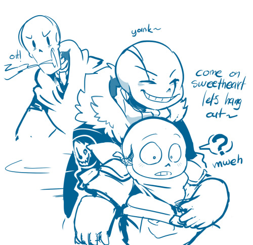 sanspar:doodling more of g!bro with swap!bro together [x] [x]Gaster!bro belong to borurouUnderswap!b