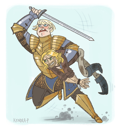 kendra-p: Brienne of Tarth and Jaime “Fancy Man” Lannister AKA FAVORITES FOREVER.