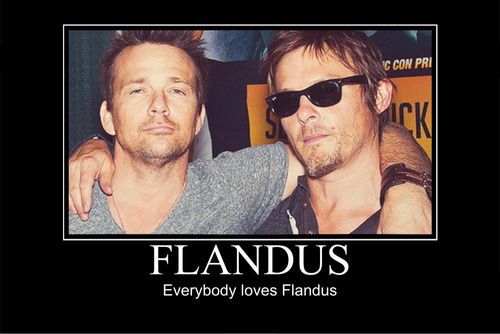 dingoespain:  It’s a Flandus sort of day. Watching the Saints. Beautiful art by