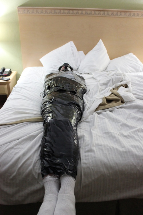 second time being mummified, this time was a mixture of gorilla tape and duct tape. favorite thing a