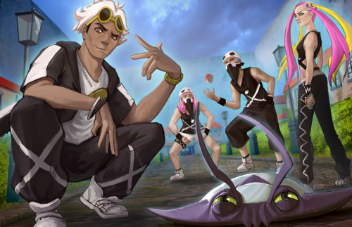 Here is  another print for Crunchyroll Expo featuring Guzma and Team Skull!