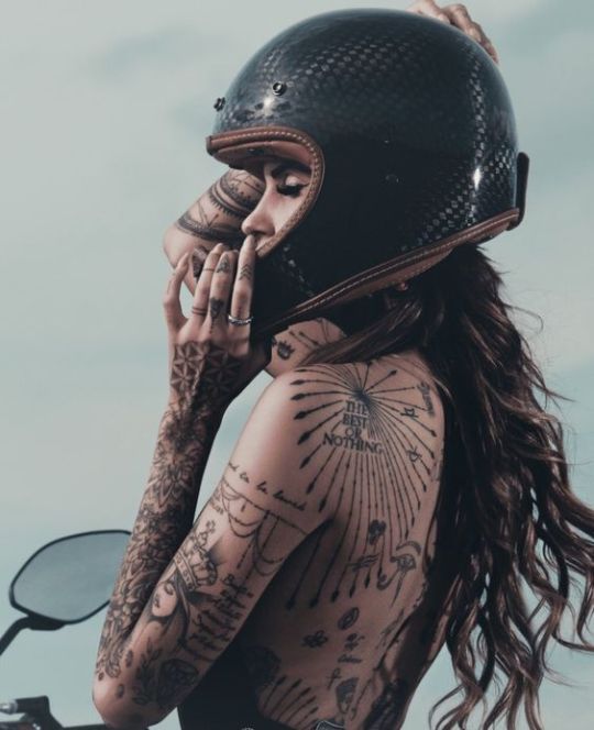 Motorcycle helmet by Edward Lott TattooNOW