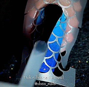 nailpornography:  Holo Chrome Mermaid