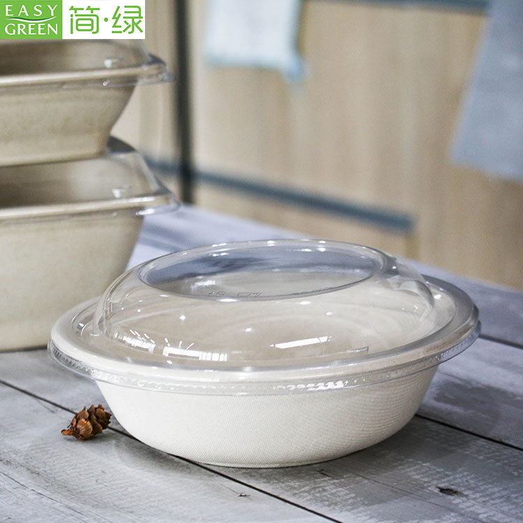 China PFAS Free 32oz Compostable Biodegradable Square Disposable Bagasse  Soup Bowls With Lids Manufacture and Factory