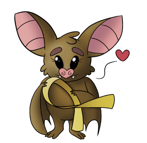 Reddit request, a bat holding a yellow suicide awareness ribbon. :)