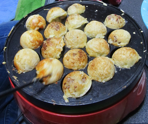 Today my friends and I made an Osakan classic - takoyaki!  Except… we didn’t include an