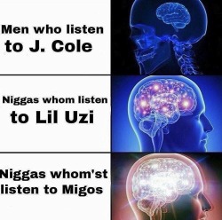 dashofcreme:  badgyal-k:  What about niggas whomst listen to alla dem  Wtf is this