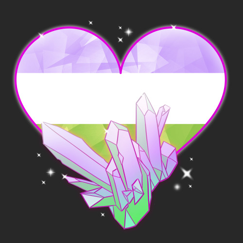 kirstendoodles: In solidarity, I made some Pride crystals. I tried to cover some of the major ones I