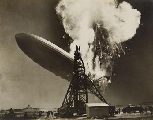 Charles Hoff. Explosion of the Hindenburg, Lakehurst NewJersey, May 6, 1937. 1937. Gelatin Silver Pr