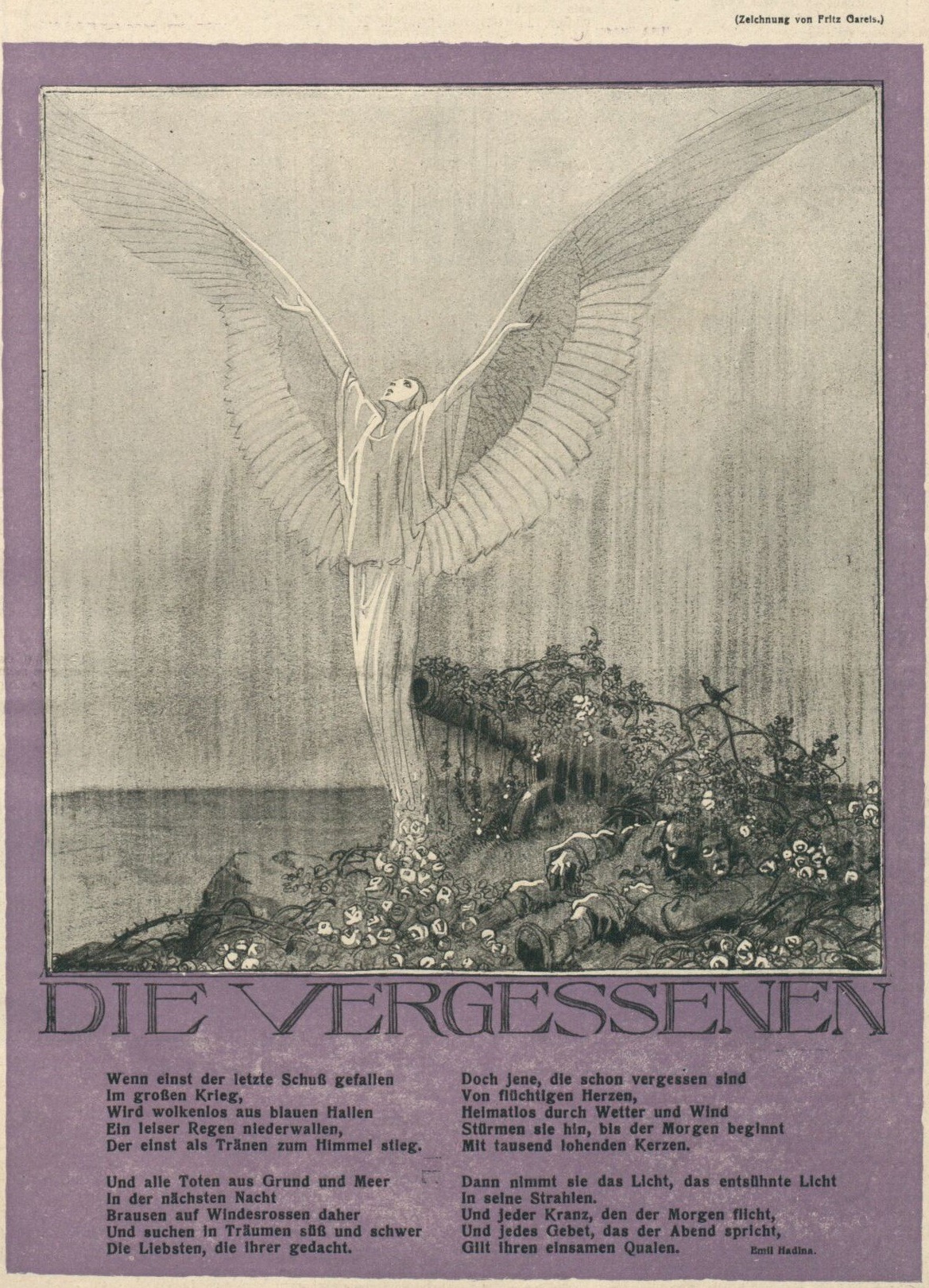 Fritz Gareis (1872-1925), ‘Die Vergessenen’, Die Muskete, April 18, 1918