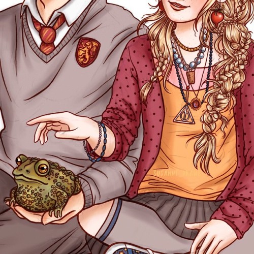 susannedraws: Almost done colouring Neville and Luna, here’s a little preview. This series is 