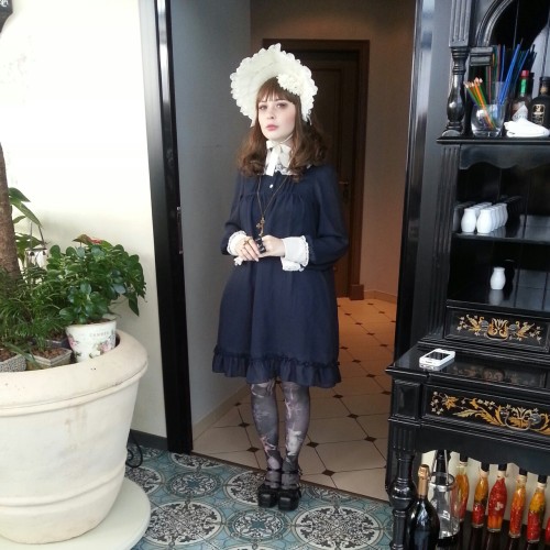Me at Gothic&Lolita festival 2014 teaparty with Misako Aoki