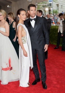 celebritiesofcolor:  Maggie Q and Dylan McDermott